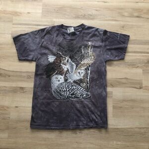 The Mountain Owl Print Short Sleeve Tee - Gray